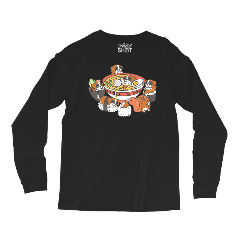 Saint Bernard T  Shirt Saint Bernard Ramen Sushi T  Shirt Long Sleeve Shirts | Artistshot