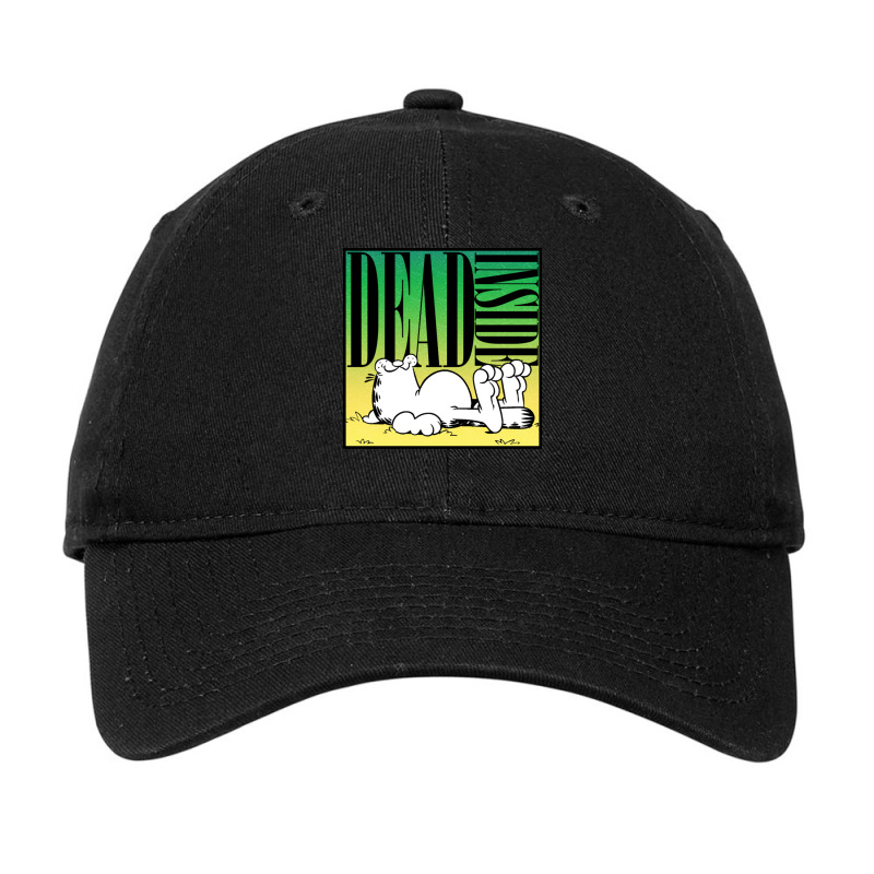 Dead Inside 90s Aesthetic Faded Nihilist Humor Design Adjustable Cap by ErnestGallon | Artistshot