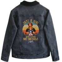 Gift Idea Michaels Male Singer Bret Songwriter Funny Graphic Gifts Unisex Sherpa-lined Denim Jacket | Artistshot