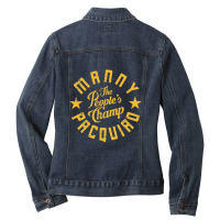 Manny The People Champ Pacquiao Ladies Denim Jacket | Artistshot