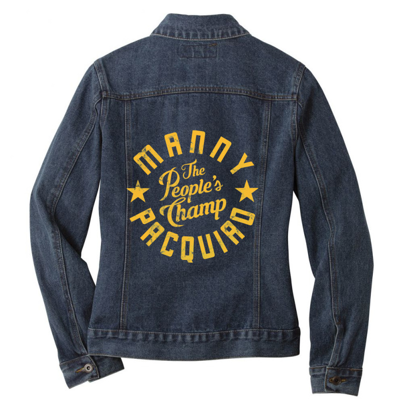 Manny The People Champ Pacquiao Ladies Denim Jacket by adwoaafredyy | Artistshot