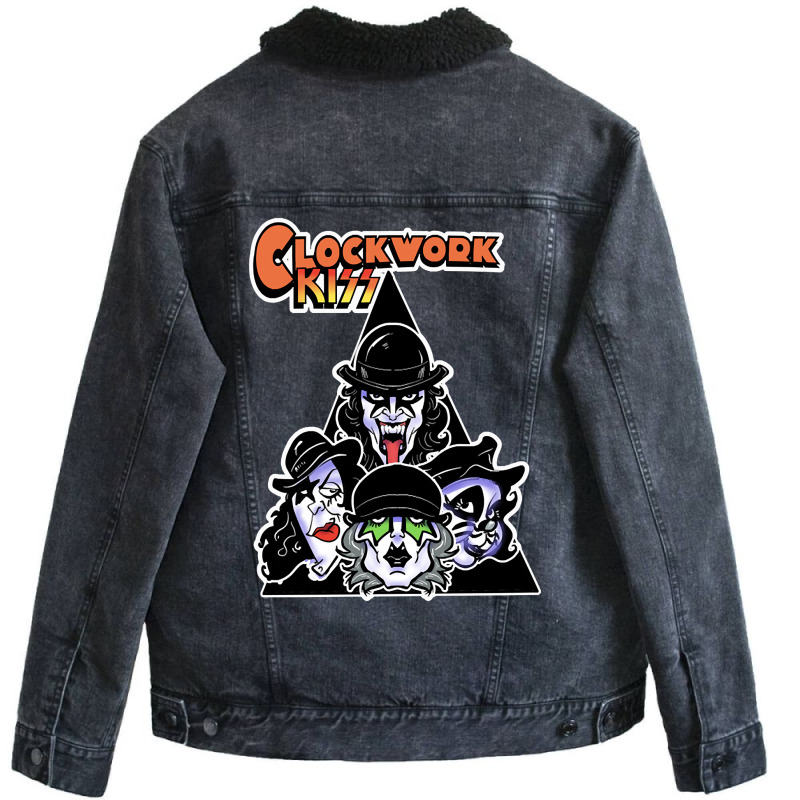 Limited Edition Clockwork Kiss Unisex Sherpa-lined Denim Jacket | Artistshot