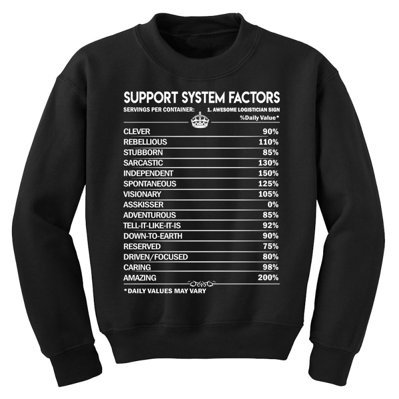 Limited Edition Support System T Shirt - Support System Factors Daily Youth Sweatshirt by Jankonen637 | Artistshot