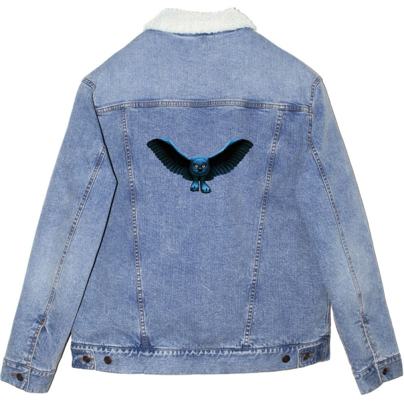 Blue Owl Unisex Sherpa-lined Denim Jacket | Artistshot