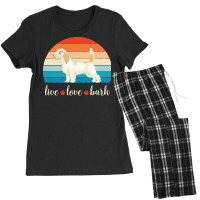 Petit Basset Griffon Vendeen T  Shirt Live Love Bark Petit Basset Grif Women's Pajamas Set | Artistshot