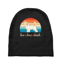 Petit Basset Griffon Vendeen T  Shirt Live Love Bark Petit Basset Grif Baby Beanies | Artistshot