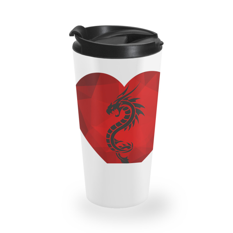 Dragon Valentines Day Heart Women Dragon Lover Valentine Travel Mug | Artistshot