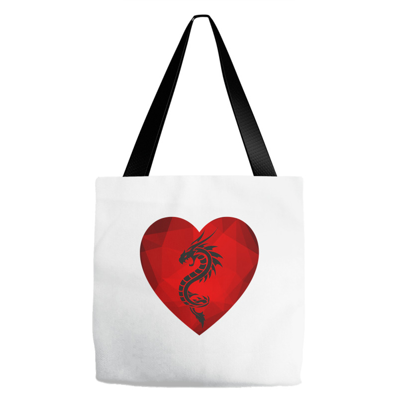 Dragon Valentines Day Heart Women Dragon Lover Valentine Tote Bags | Artistshot