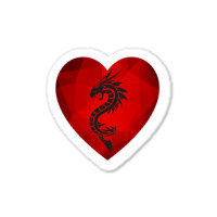 Dragon Valentines Day Heart Women Dragon Lover Valentine Sticker | Artistshot