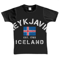 Trending Reykjavik Iceland Est. 1785 Flag Souvenir Gift Graphic Youth T-shirt | Artistshot