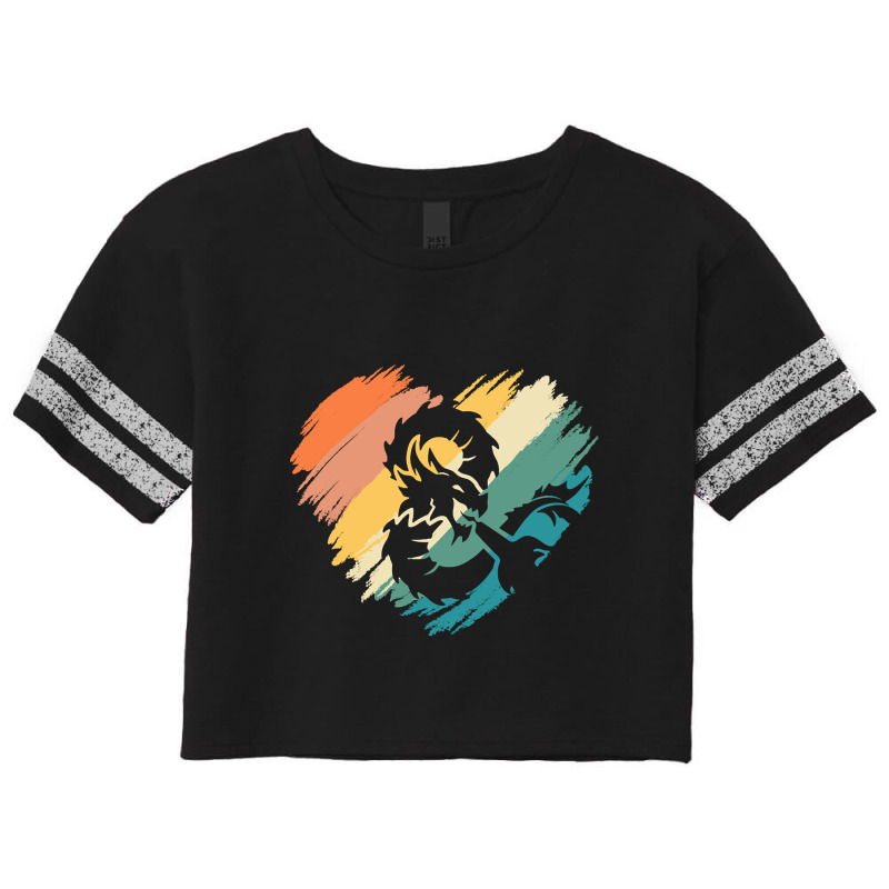 Hot Trend Retro Dragon Heart Scorecard Crop Tee by Crews Micki | Artistshot