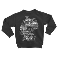 Germany Map Silhouette Towns Cities Berlin Hamburg Travel Premium T Sh Toddler Sweatshirt | Artistshot