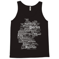 Germany Map Silhouette Towns Cities Berlin Hamburg Travel Premium T Sh Tank Top | Artistshot