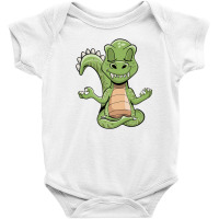 Dino Yoga Dinosaur T Shirt Meditating T Rex Yogasaurus Tee Baby Bodysuit | Artistshot