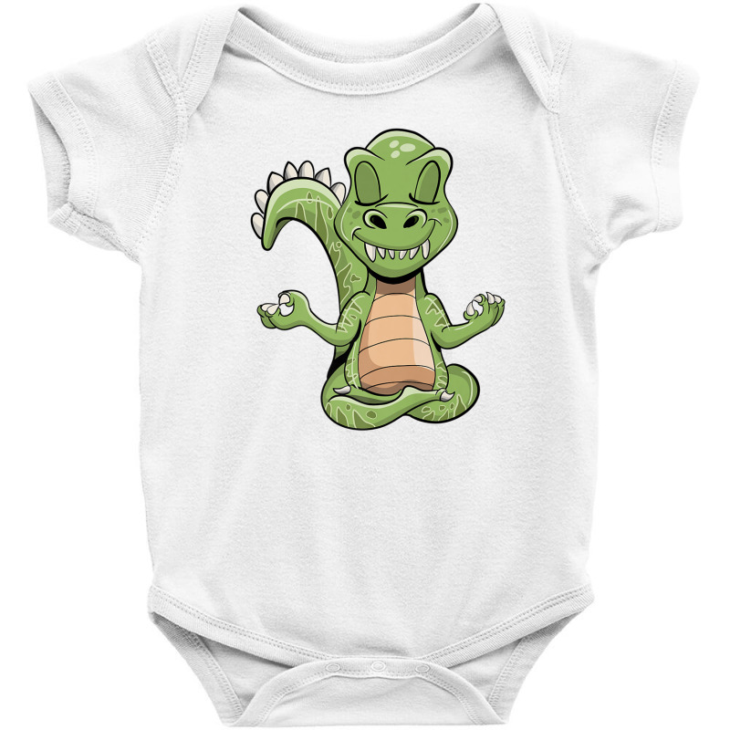 Dino Yoga Dinosaur T Shirt Meditating T Rex Yogasaurus Tee Baby Bodysuit | Artistshot