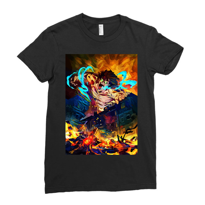 Hot Trend Cyan Conqueror Ladies Fitted T-Shirt by Rios Arevalo | Artistshot