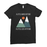 Funny Minimal Retro Mountain Outdoor Sarcastic Pun Dad Jokes Ladies Fitted T-shirt | Artistshot