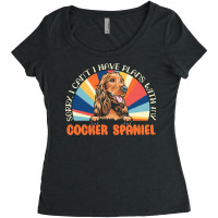 Dog Lover T  Shirt Sorry I Can't Have Plans With My Cocker Spaniel For Women's Triblend Scoop T-shirt | Artistshot