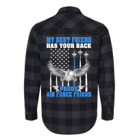 Trending My Best Friend Has Your Back Proud Air Force Friend Flannel Shirt | Artistshot