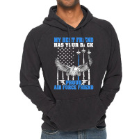 Trending My Best Friend Has Your Back Proud Air Force Friend Vintage Hoodie | Artistshot