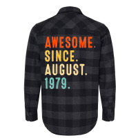 Awesome Since August 1979 Vintage 43rd Birthday Flannel Shirt | Artistshot