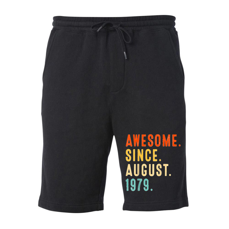 Awesome Since August 1979 Vintage 43rd Birthday Fleece Short | Artistshot