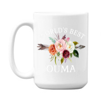 World's Best Ouma Rustic Arrow Flower Bouquet Grandma 15 Oz Coffee Mug | Artistshot