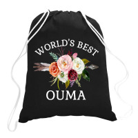 World's Best Ouma Rustic Arrow Flower Bouquet Grandma Drawstring Bags | Artistshot