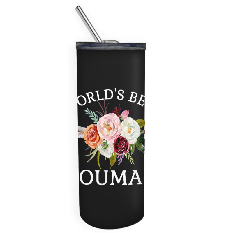 World's Best Ouma Rustic Arrow Flower Bouquet Grandma Skinny Tumbler | Artistshot