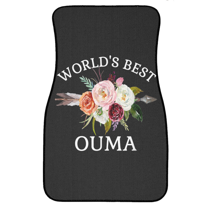 World's Best Ouma Rustic Arrow Flower Bouquet Grandma Front Car Mat | Artistshot