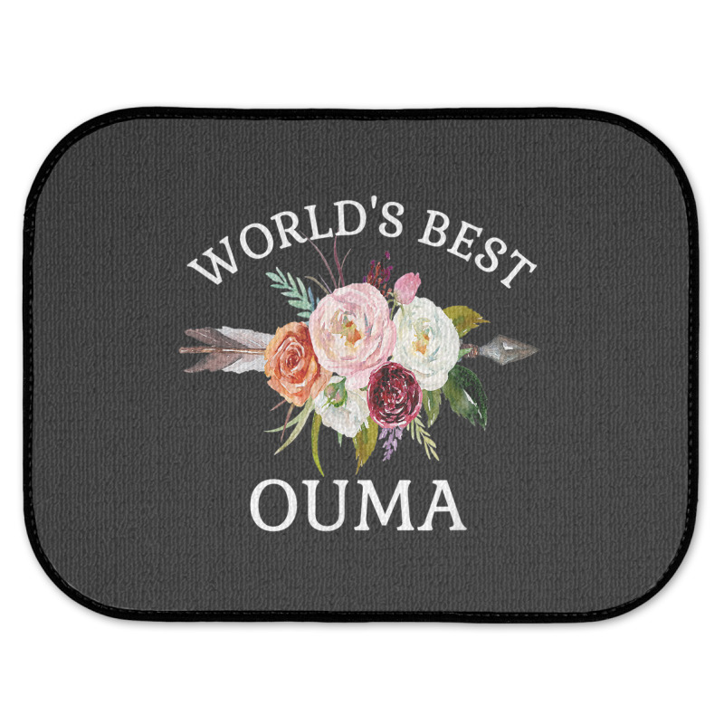 World's Best Ouma Rustic Arrow Flower Bouquet Grandma Rear Car Mat | Artistshot