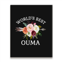 World's Best Ouma Rustic Arrow Flower Bouquet Grandma Metal Print Vertical | Artistshot