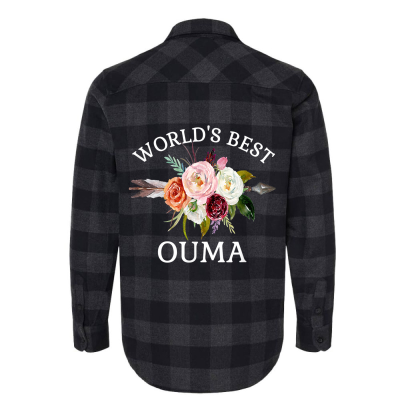 World's Best Ouma Rustic Arrow Flower Bouquet Grandma Flannel Shirt | Artistshot