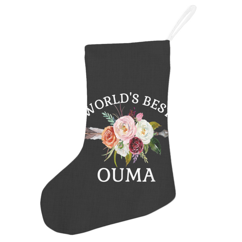 World's Best Ouma Rustic Arrow Flower Bouquet Grandma Holiday Stocking | Artistshot