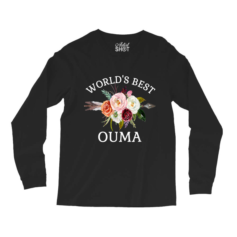 World's Best Ouma Rustic Arrow Flower Bouquet Grandma Long Sleeve Shirts | Artistshot