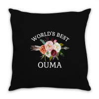 World's Best Ouma Rustic Arrow Flower Bouquet Grandma Throw Pillow | Artistshot