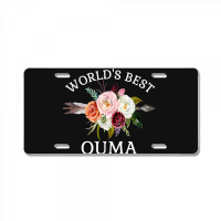 World's Best Ouma Rustic Arrow Flower Bouquet Grandma License Plate | Artistshot