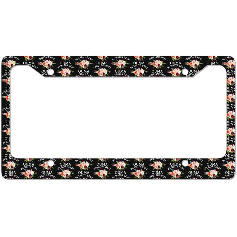 World's Best Ouma Rustic Arrow Flower Bouquet Grandma License Plate Frame | Artistshot