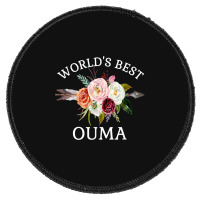 World's Best Ouma Rustic Arrow Flower Bouquet Grandma Round Patch | Artistshot