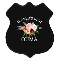 World's Best Ouma Rustic Arrow Flower Bouquet Grandma Shield Patch | Artistshot