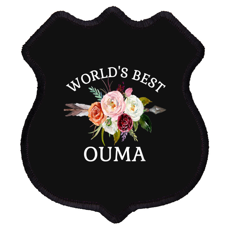 World's Best Ouma Rustic Arrow Flower Bouquet Grandma Shield Patch | Artistshot