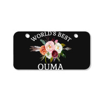 World's Best Ouma Rustic Arrow Flower Bouquet Grandma Bicycle License Plate | Artistshot