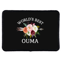 World's Best Ouma Rustic Arrow Flower Bouquet Grandma Rectangle Patch | Artistshot