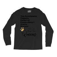 Yaa Makeda Nefertiti Ranavalona Amina Moremi S History _002 Long Sleeve Shirts | Artistshot