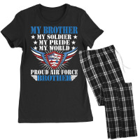 Hot Trend My Brother Is A Soldier Airman Proud Air Force Brother Women's Pajamas Set | Artistshot