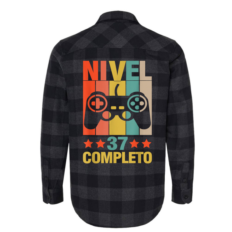 37th Birthday Spanish Nivel 37 Cumpleaños 37 Años Español T Shirt Flannel Shirt by anselmpru9bt | Artistshot