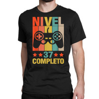 37th Birthday Spanish Nivel 37 Cumpleaños 37 Años Español T Shirt Classic T-shirt | Artistshot