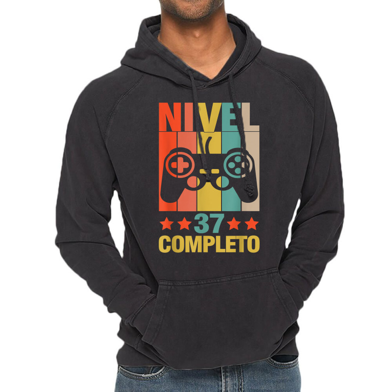 37th Birthday Spanish Nivel 37 Cumpleaños 37 Años Español T Shirt Vintage Hoodie by anselmpru9bt | Artistshot