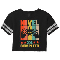 24th Birthday Spanish Nivel 24 Cumpleaños 24 Años Español T Shirt Scorecard Crop Tee | Artistshot