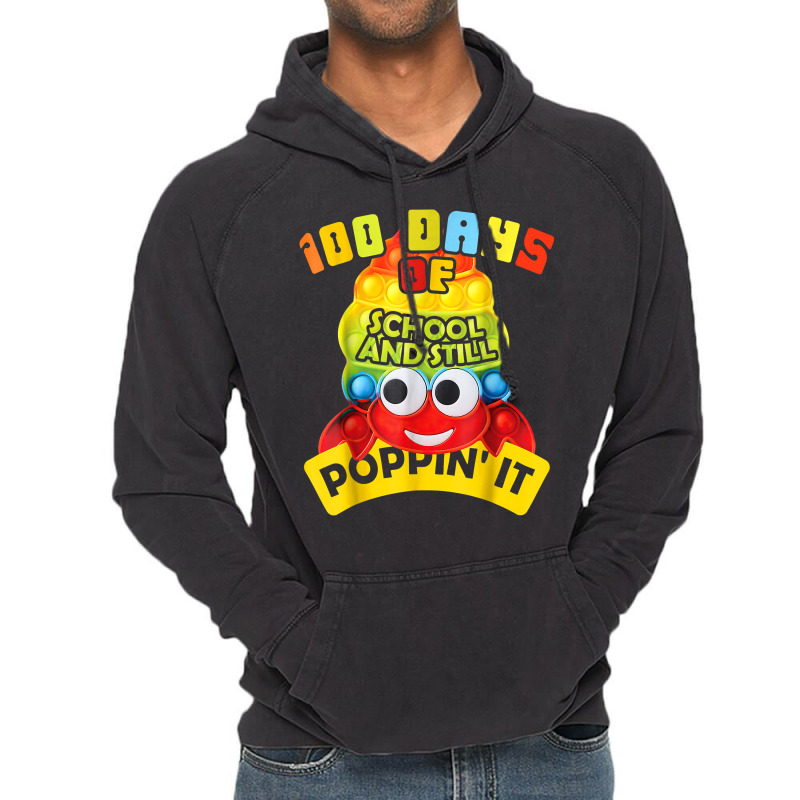 100 Days Of School And Still Poppin' It 100 Days Crab Pop It T Shirt Vintage Hoodie | Artistshot